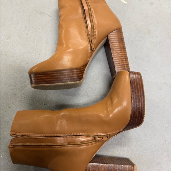 Madden Girl Brown Heeled Boots - Picture 1 of 3